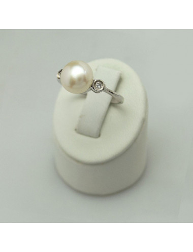 Srebrny pierścionek z perłą IR0048E