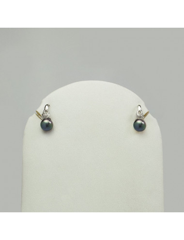 Silver earrings with freshwater pearls IE0172S
