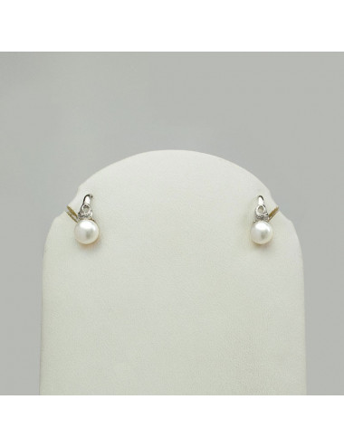 Silver earrings with freshwater pearls IE0172S