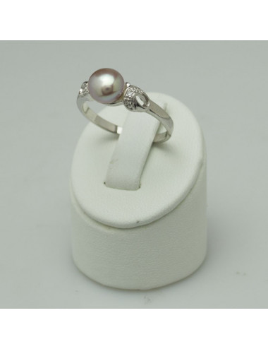 Silver ring with freshwater pearl IR0172S