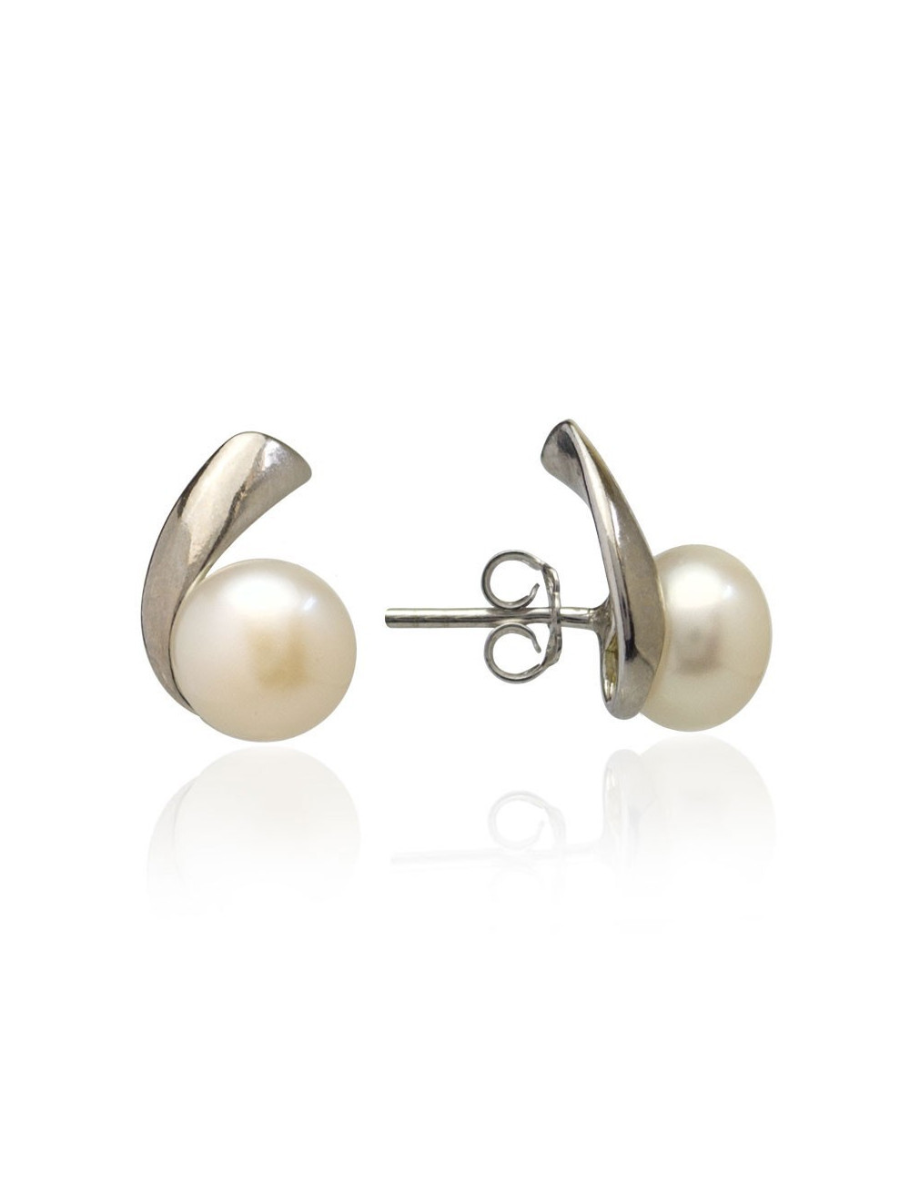 Kolczyki z białą perłą SE0021AS