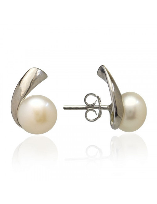 Kolczyki z białą perłą SE0021AS