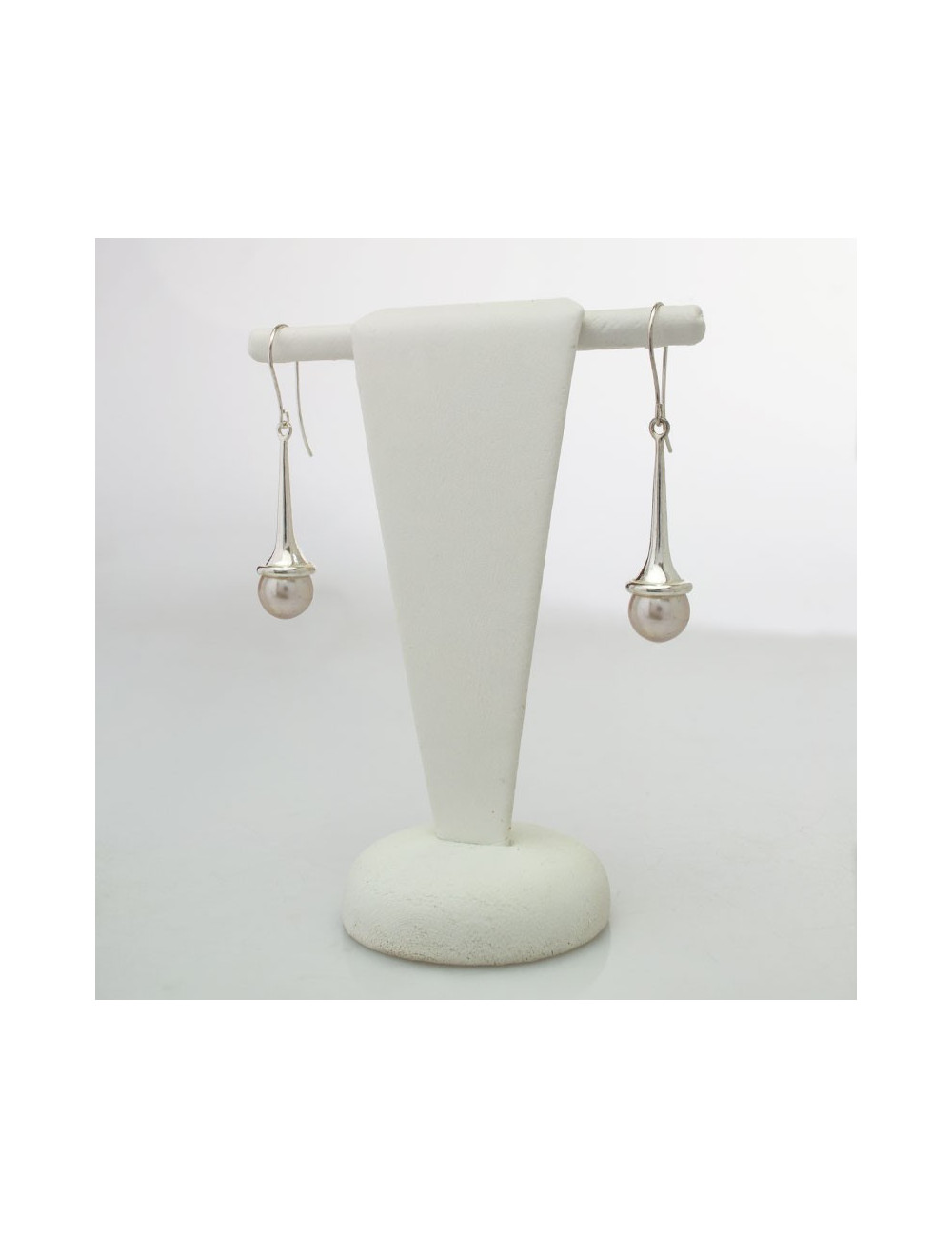 Silver earrings with freshwater pearls KDB2S