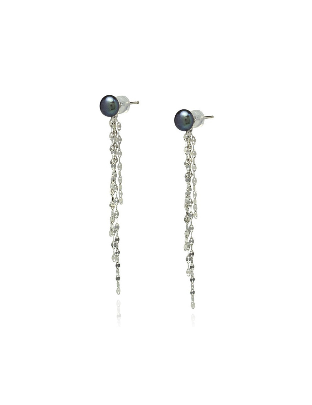 Silver dangle earrings with freshwater pearls KL7080S