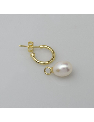 Srebrne kolczyki z białymi perłami YAE1668S