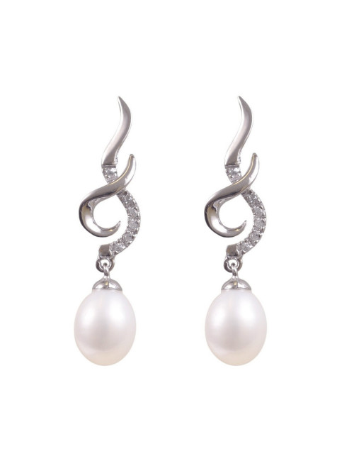 Silver Pearl and Zirconia...