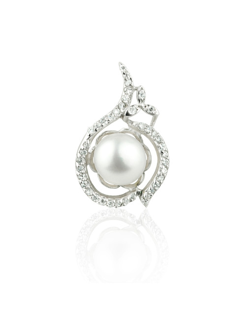 Silver Pendant with Pearl...