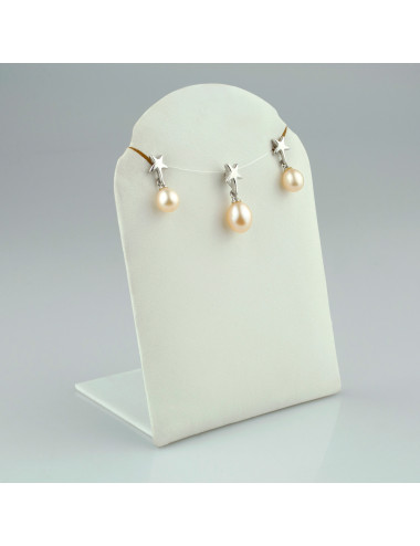 Silver star earrings with...