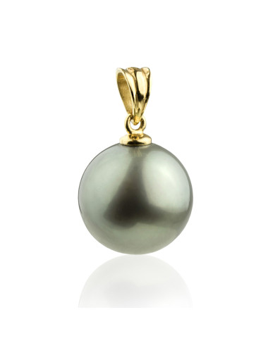 Gold pendant with large Tahiti round pearl ZT1112G
