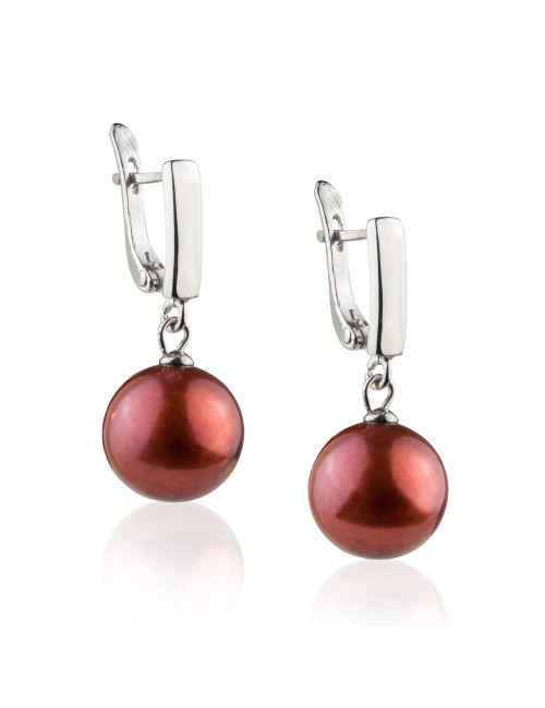 Silver Earrings with Pearls...