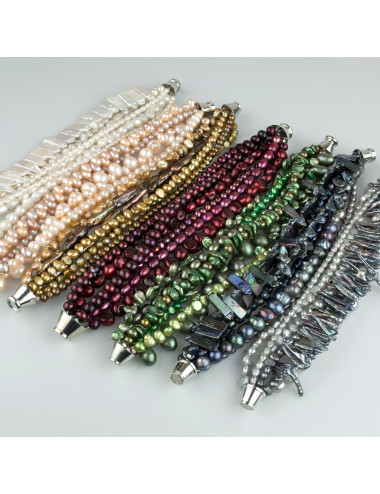 6-row necklaces - colours of your choice NMIX2M