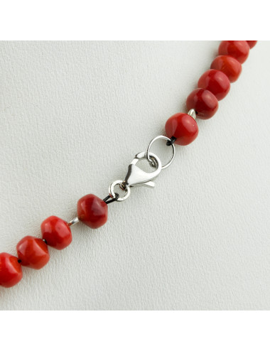 Red rondelle coral necklace NK5060S
