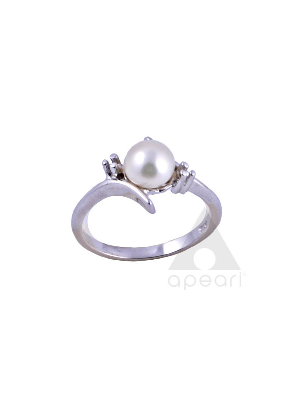 Srebrny pierścionek z perłą Biwa R1794S