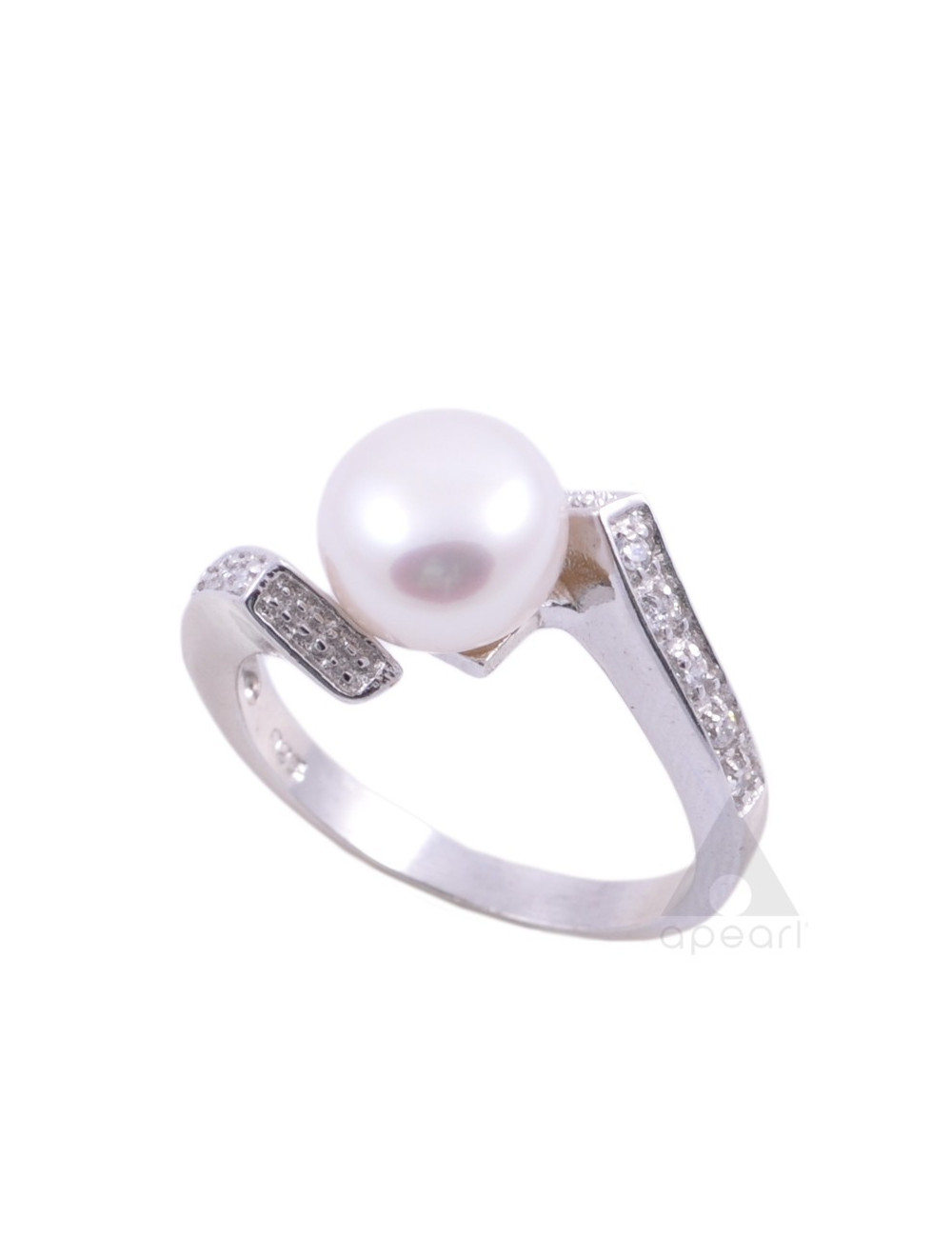 Srebrny pierścionek z perłą Biwa R136ACZS