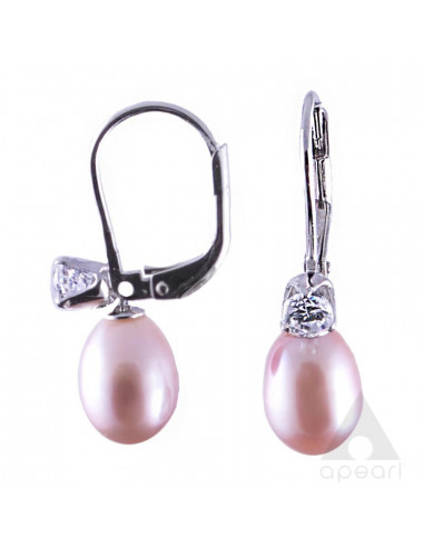 Srebrne kolczyki z perłą Biwa E0266S